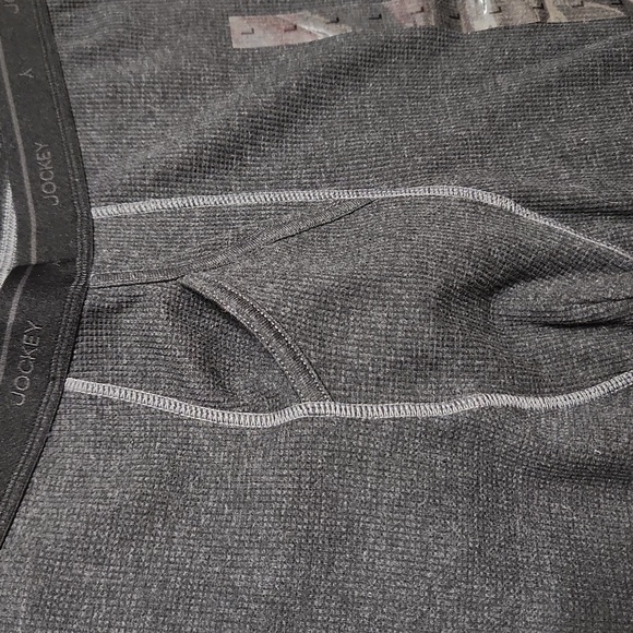 Jockey men's waffle thermal bottoms. Large. Gray - Picture 6 of 6